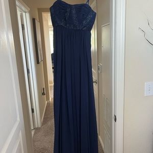 BCBG Strapless Navy Dress